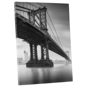 Moises Levy "Manhattan Bridge 1" Gallery Wrapped Canvas Art, 45x30