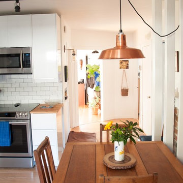 Copper Vented Pendant Adds Touch of Warmth to Kitchen