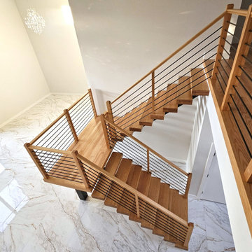 Project #143 | Floating Red Oak Staircase