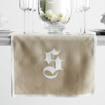 Typographer’s Linen Table Runner, White
