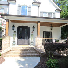 white brick house