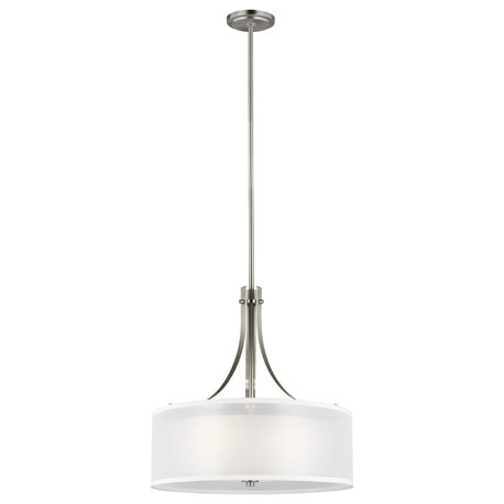 Elmwood Park 3-Light Pendant, Brushed Nickel