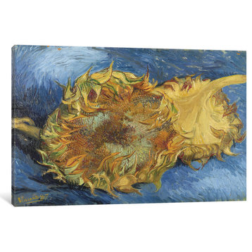 "Sunflowers, 1887" by Vincent van Gogh, 26x18x1.5"