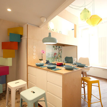 Rénovation colorée d'un appartement