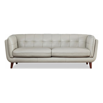 The 15 Best White Leather Sofas, Empress White Bonded Leather Sofa
