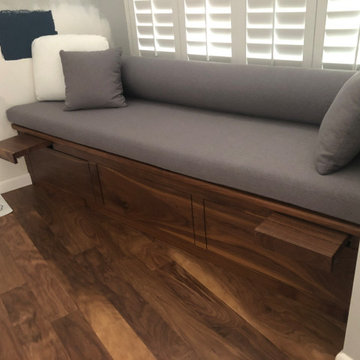 Walnut banquet with storage