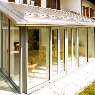 Wintergarten - "draußen" sitzen auch im Winter