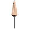 Flash Furniture 9 FT Round Aluminum Umbrella with 1.5" Diameter Pole in Tan