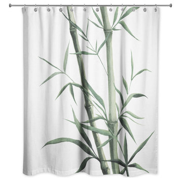 Bamboo Watercolor 4 71x74 Shower Curtain