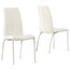 Carsen Dining Chairs, Ivory Faux Leather, Set of 2