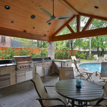 Bunker Hill Patio Cover and Decking around pool