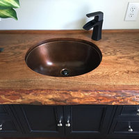 Freud 19" Undermount Bathroom Sink in Copper