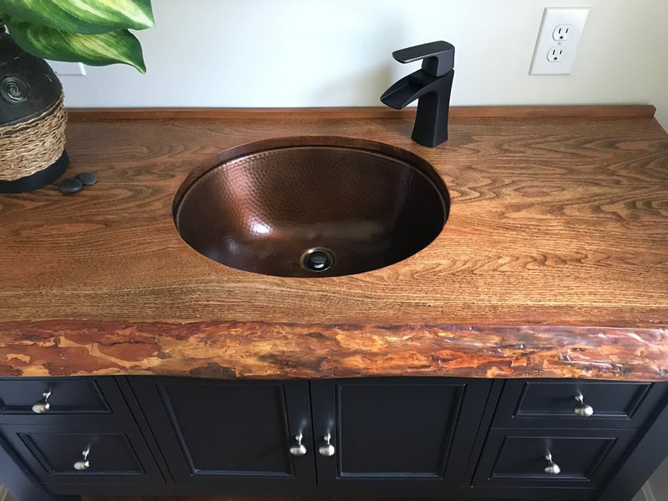 Freud 19" Undermount Bathroom Sink in Copper