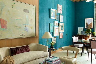 Living room - contemporary living room idea in New York