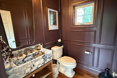 Example of a classic powder room design in Houston