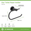 Dia Toilet Paper Holder with Mounting Hardware, Matte Black