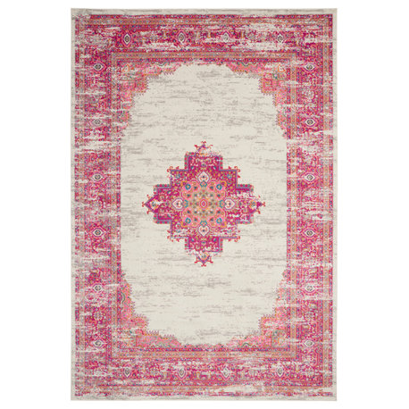 Nourison Passion 12' x 15' Ivory/Fuchsia Bohemian Indoor Area Rug
