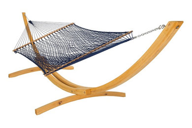 Hatteras Hammocks Deluxe DuraCord Rope Hammock,  Navy