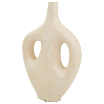 Natural Beige Paper Mache Vase 564108