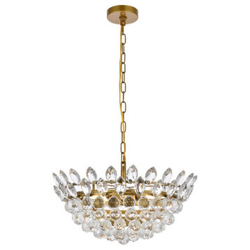 Elegant Lighting Emilia 5-Light Pendant Brass