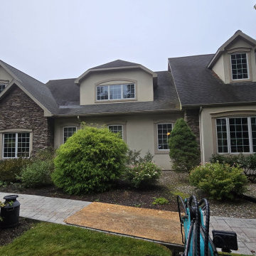 Slate Patio Installation Slingerlands, NY Backyard Hardscape