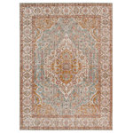 Amer Rugs - Eternal Solidad Area Rug, Blue, 8'11"x11'11", Oriental - Traditional designs developed to bring old world charm to your home or office. Flaunting deep, rich color palettes, this rug is versatile enough to easily fit into a traditional or transitional home. Featuring a vintage, weathered look and a super low pile, you'll love both its design and craftsmanship. Power-loomed in Turkey from 100% polypropylene, this rug is super durable and low-maintenance.