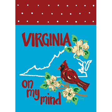 Double Applique Virginia on My Mind Polyester Garden Flag
