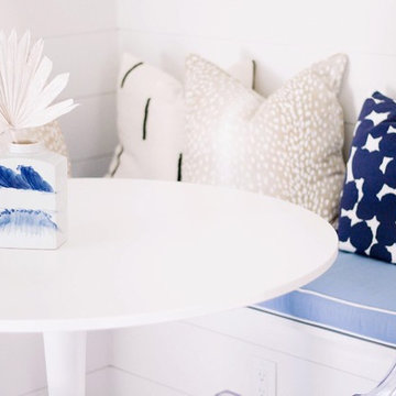 Air blue breakfast nook cushions