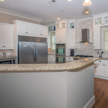 Atlanta Shaker style kitchen update: from Cherry to Off-white