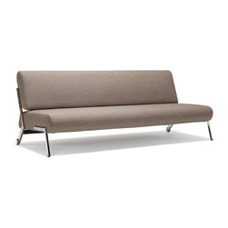 "Innovation" Debonair Mixed Dance Light Grey Sofa Bed / Chrome Legs - Sofas