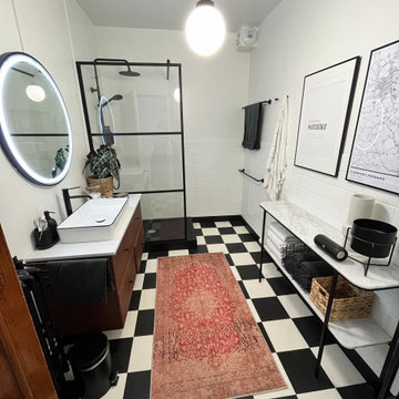 Rénovation d'une salle de bain style années 50