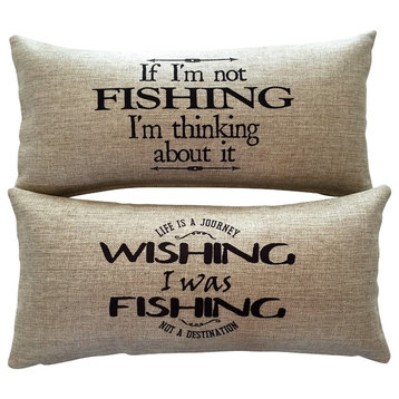 Fishing Fly Fishing Fisherman Gift Message Indoor Outdoor Pillow