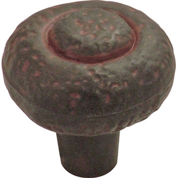 Belwith Hickory 1-1/4 " Refined Rustic Rustic Iron Cabinet Knob P3002-RI