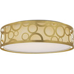 Nuvo Lighting - Nuvo Lighting 62/986 Filigree - 15 Inch 16.5W 1 LED Decorative Flush Mount - 15 in.; Filigree LED Decor Flush Mount Fixture; NaFiligree 15 Inch 16. Natural Brass White UL: Suitable for damp locations Energy Star Qualified: YES ADA Certified: n/a  *Number of Lights: Lamp: 1-*Wattage:16.5w Circular LED Module bulb(s) *Bulb Included:Yes *Bulb Type:Circular LED Module *Finish Type:Natural Brass