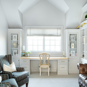 Study With Built-In Desks And Shelves
