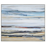 Renwil - Desert Road Wall Art - Earthy tones blended with colder hues make for a chic abstract piece. This piece would look amazing in a Transitional-style home. This wall art makes a grand statement in a living room, bedroom or entryway.