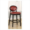 Armen Living Martini 30" Stationary Barstool in Red Leather