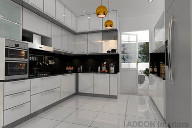 Example of a minimalist home design design in Bengaluru