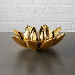 2-piece dahlia pillar-tea light candle holder set | CB2 - Candles