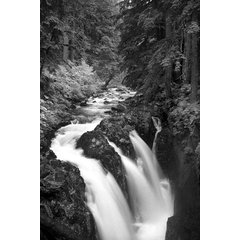 Rainbow Spotting at Lewis River Falls Giclee Print