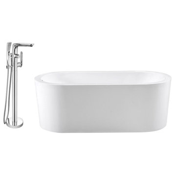 Tub, Faucet and Tray Set Streamline 67" Freestanding MH2080-120