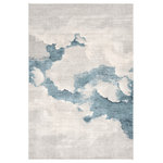 Rug Branch - Rug Branch Modern Cloud River Blue Grey Indoor Area Rug - 4'x6' - Elevate your space with Rug Branch modern and contemporary style abstract area rugs. The Mirage Collection of abstract rug works beautifully with any decor and brighten up your existing decor. The detailed patterns add vintage charm to your room with a contemporary feel.