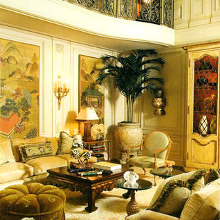 Inspiration for a mediterranean living room in Dallas.