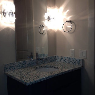 75 Beautiful Black Bathroom With Recycled Glass Countertops