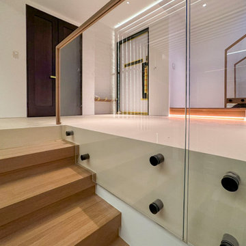 Project #126 | Contemporary Staircases with Integrated LEDs & Glass Railing