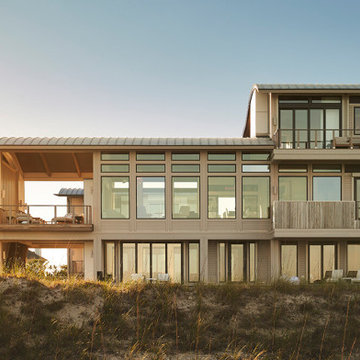 Oceanfront Rear Exterior of a Figure Eight Island Custom Home