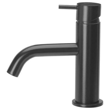 Flow Modern Deck-Mounted Bathroom Faucet in Black