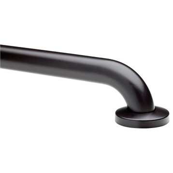 no drilling required Grab Bars - 250lb rated, Black Bronze, 12", 1-1/2" Dia