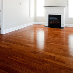 Clean Open Concept with Fireplace - Hardwood Flooring