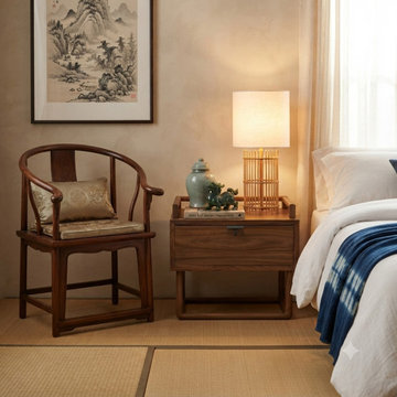Simple Minimalistic Sleek Light Brown Drawer End Table Nightstand ws5082